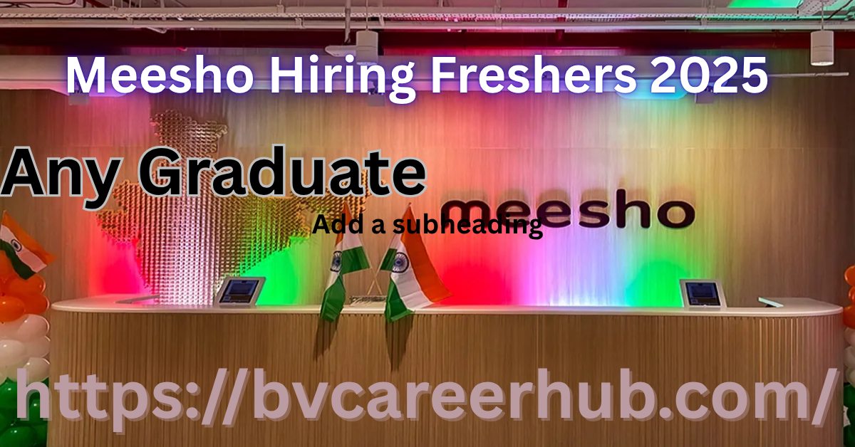 Meesho Hiring Freshers 2025